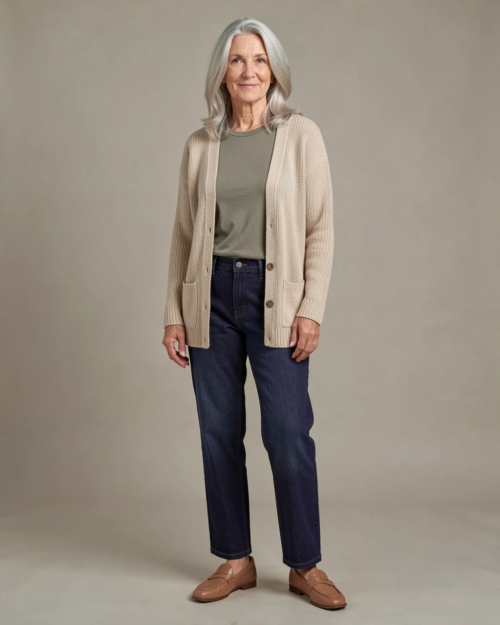Fictional pre-generated representative full look for the Relaxed Refined sample direction